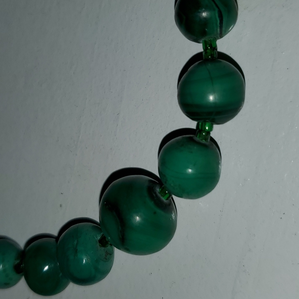 Malachite Graduated Bead Necklace